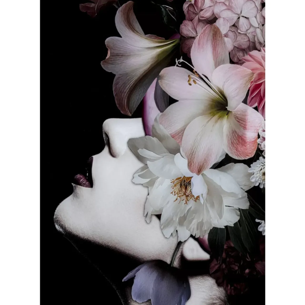 Bilder-KARE Design Glasbild Flowery Beauty 80X120Cm