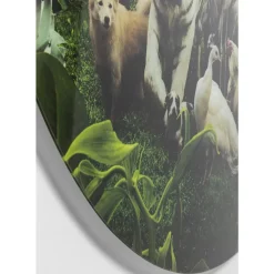 Bilder-KARE Design Glasbild Jungle Animals O120Cm