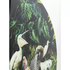 Bilder-KARE Design Glasbild Jungle Animals O120Cm