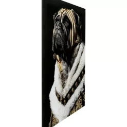 Bilder-KARE Design Glasbild King Pug 40X60Cm