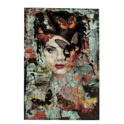 Bilder-KARE Design Glasbild Lady Butterfly 100X150Cm