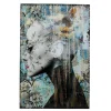 Bilder-KARE Design Glasbild Lady Flower 100X150Cm