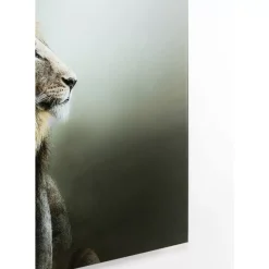 Bilder-KARE Design Glasbild Lion King 100X100Cm