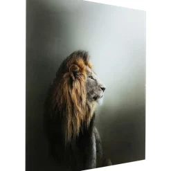 Bilder-KARE Design Glasbild Lion King 100X100Cm