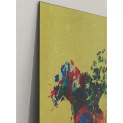 Bilder-KARE Design Glasbild Metallic Colourful Map 150X100Cm