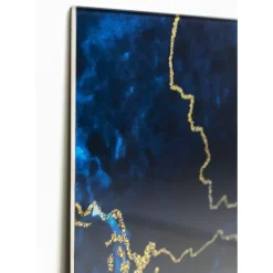 Bilder-KARE Design Glasbild Metallic Ocean 100X100Cm