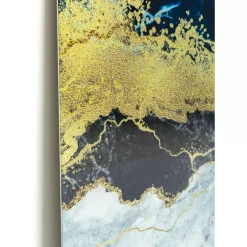 Bilder-KARE Design Glasbild Metallic Ocean 100X100Cm