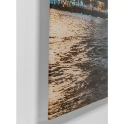 Bilder-KARE Design Glasbild Night Skyline 90X120Cm