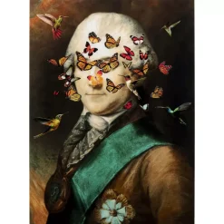 Bilder-KARE Design Glasbild Noble Butterfly 100X150Cm