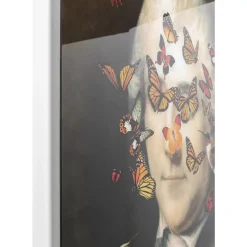 Bilder-KARE Design Glasbild Noble Butterfly 100X150Cm