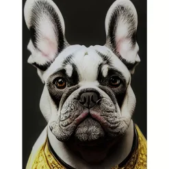 Bilder-KARE Design Glasbild Noble Dog 40X60Cm