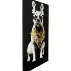 Bilder-KARE Design Glasbild Noble Dog 40X60Cm