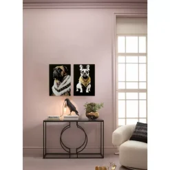 Bilder-KARE Design Glasbild Noble Dog 40X60Cm