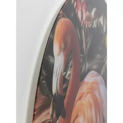 Bilder-KARE Design Glasbild Proud Flamingo O100Cm