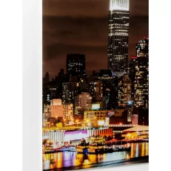 Bilder-KARE Design Glasbild Skyline Moon 80X120Cm