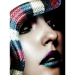 Bilder-KARE Design Glasbild Snake Girl 80X120Cm