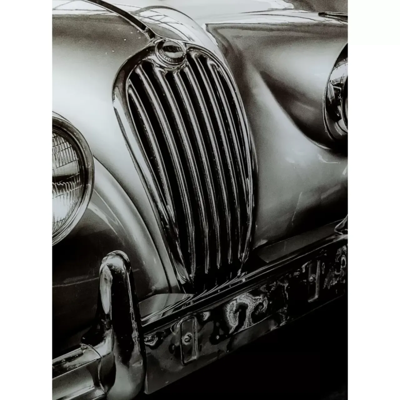 Bilder-KARE Design Glasbild Vintage Cabrio 150X100Cm