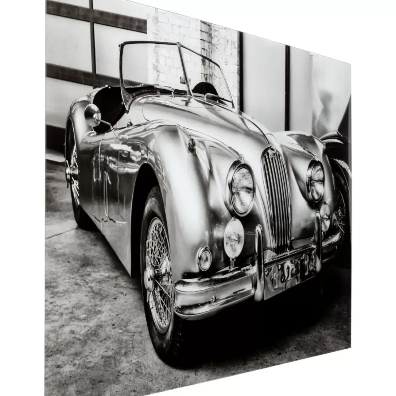 Bilder-KARE Design Glasbild Vintage Cabrio 150X100Cm