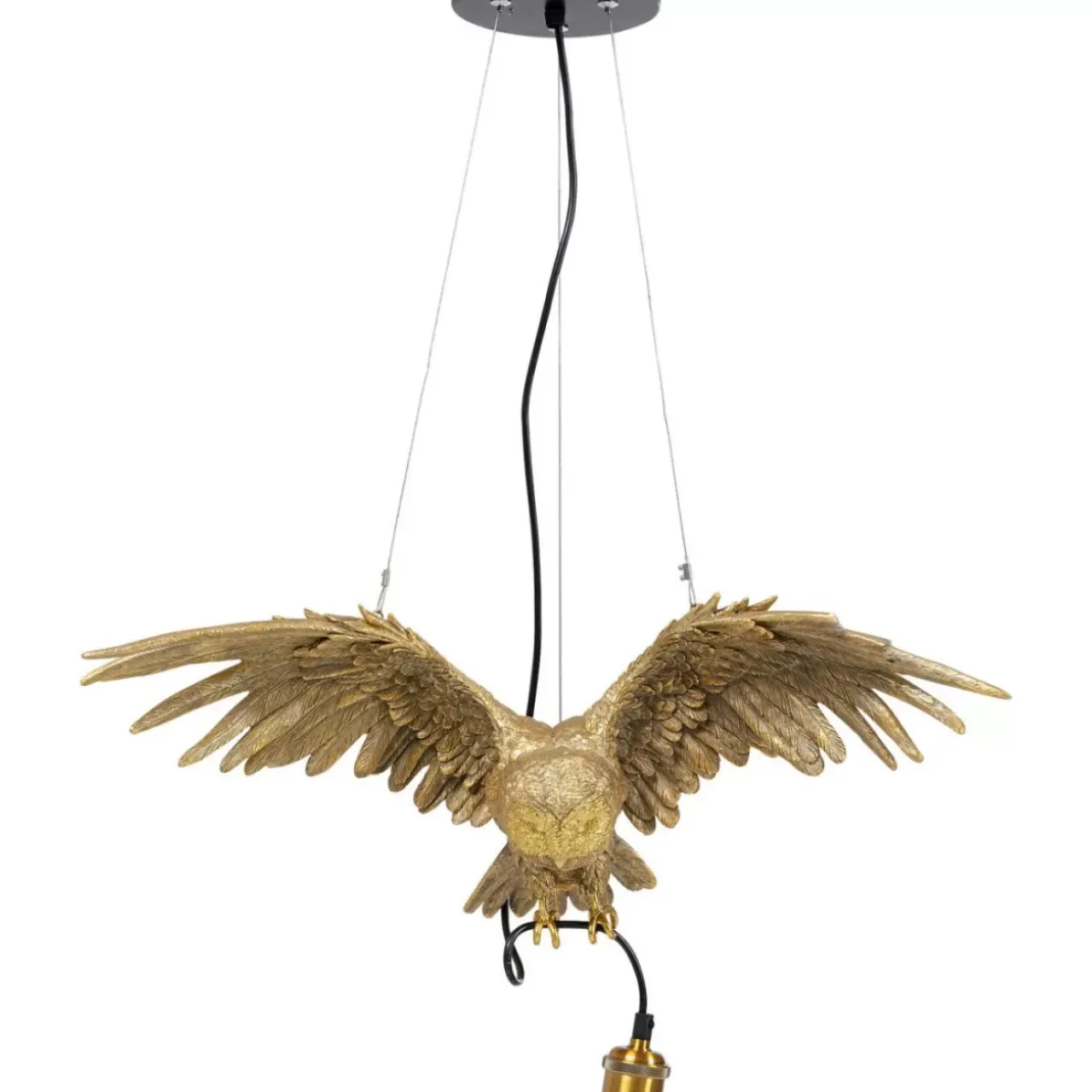Hängeleuchten-KARE Design Hangeleuchte Animal Owl Gold