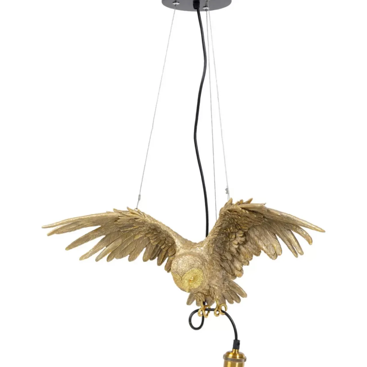 Hängeleuchten-KARE Design Hangeleuchte Animal Owl Gold