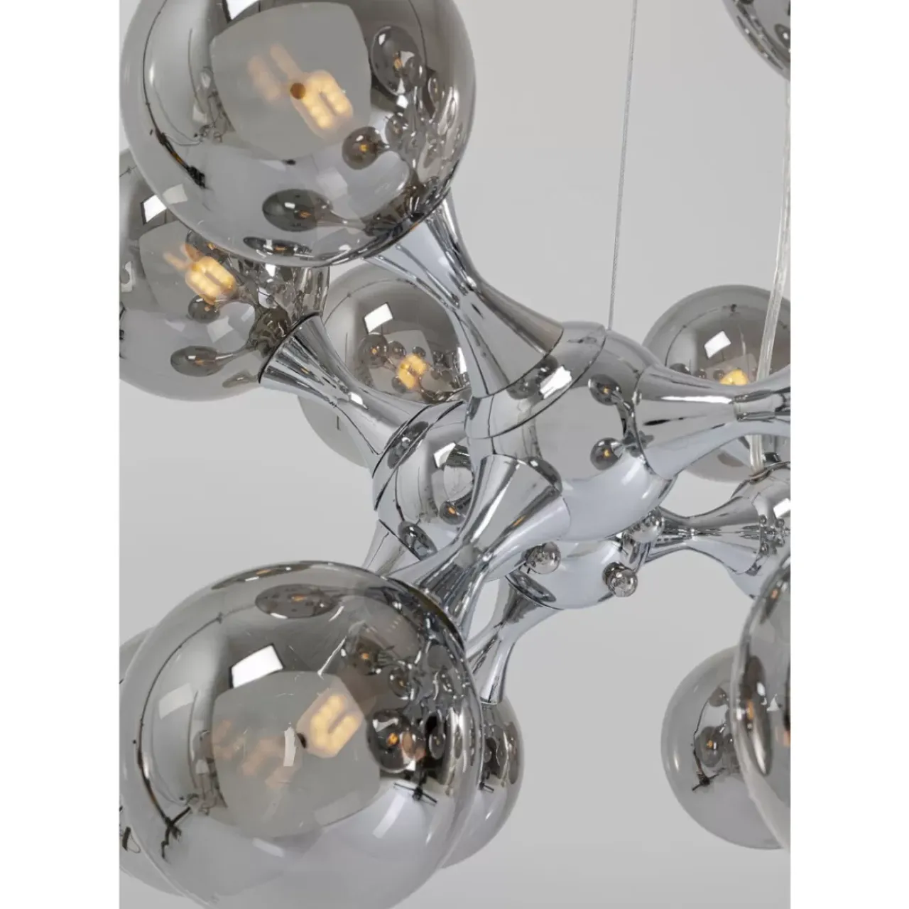 Hängeleuchten-KARE Design Hangeleuchte Atomic Balls Silber O74Cm