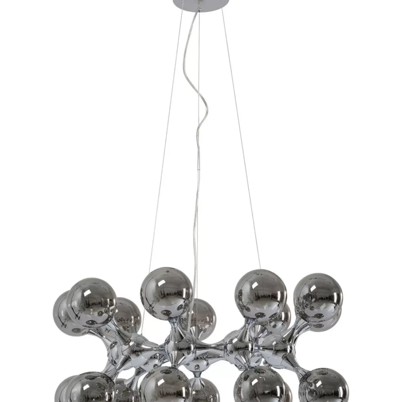 Hängeleuchten-KARE Design Hangeleuchte Atomic Balls Silber O74Cm