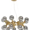 Hängeleuchten-KARE Design Hangeleuchte Atomic Balls Brass O74Cm