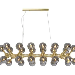 Hängeleuchten-KARE Design Hangeleuchte Atomic Balls Brass 140Cm