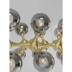 Hängeleuchten-KARE Design Hangeleuchte Atomic Balls Brass 140Cm