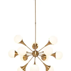 Hängeleuchten-KARE Design Hangeleuchte Bulb Fiction 12 Brass O102Cm