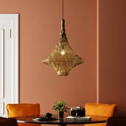 Hängeleuchten-KARE Design Hangeleuchte Cocoon Gold O51Cm