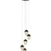 Hängeleuchten-KARE Design Hangeleuchte Frozen 5 Schwarz Matt O35Cm