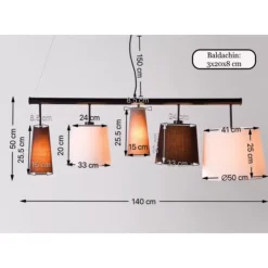 Hängeleuchten-KARE Design Hangeleuchte Parecchi Black 140
