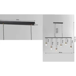 Hängeleuchten-KARE Design Hangeleuchte Pole Black Six