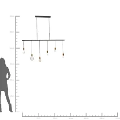 Hängeleuchten-KARE Design Hangeleuchte Pole Black Six