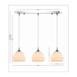 Hängeleuchten-KARE Design Hangeleuchte Ruffle Dining Weis