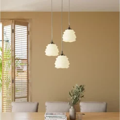 Hängeleuchten-KARE Design Hangeleuchte Ruffle Weis O 37Cm