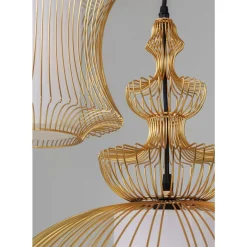 Hängeleuchten-KARE Design Hangeleuchte Swing Iron Tre Gold