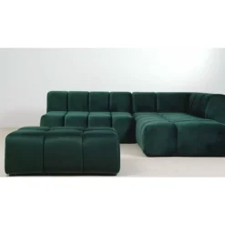 Sitzbänke-KARE Design Hocker Belami Velvet Dunkelgrun 105X70Cm