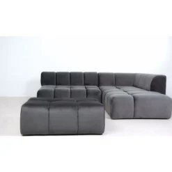 Sitzbänke-KARE Design Hocker Belami Velvet Grau 105X70Cm