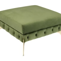 Sitzbänke-KARE Design Hocker Bellissima Velvet Grun 80