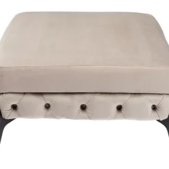 Sitzbänke-KARE Design Hocker Bellissima Velvet Beige 80Cm