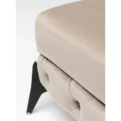 Sitzbänke-KARE Design Hocker Bellissima Velvet Beige 80Cm