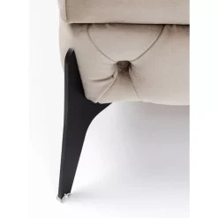 Sitzbänke-KARE Design Hocker Bellissima Velvet Beige 80Cm