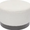 Sitzbänke-KARE Design Hocker Cherry Boucle Creme Smoke O55Cm