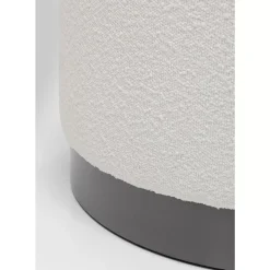 Sitzbänke-KARE Design Hocker Cherry Boucle Creme Smoke O55Cm