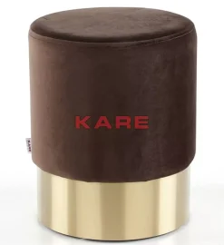 Sitzbänke-KARE Design Hocker Cherry Braun Brass O35Cm
