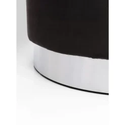 Sitzbänke-KARE Design Hocker Cherry Dunkelgrau Silver O55Cm