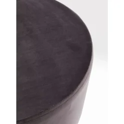 Sitzbänke-KARE Design Hocker Cherry Dunkelgrau Silver O55Cm