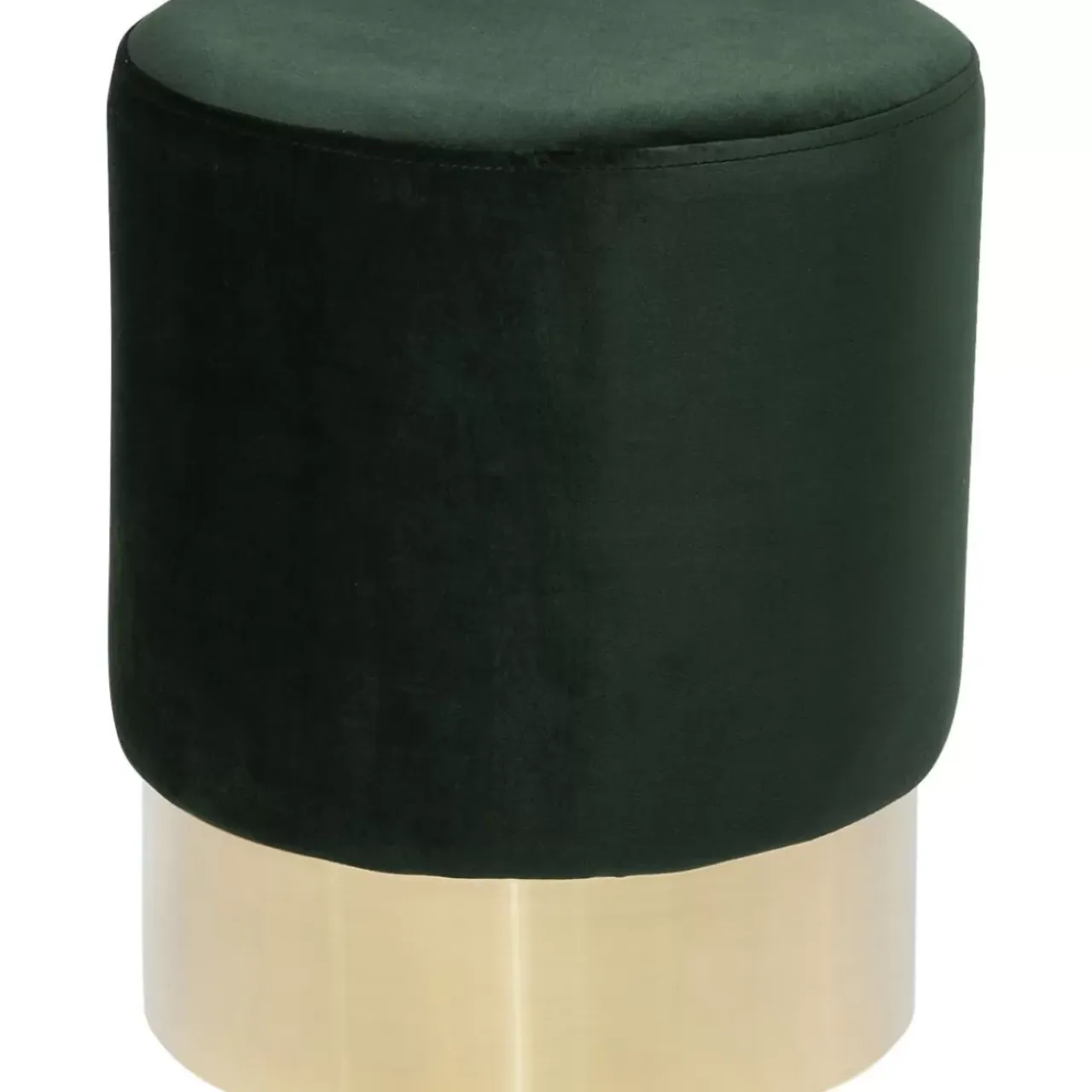 Sitzbänke-KARE Design Hocker Cherry Dunkelgrun Brass O35Cm